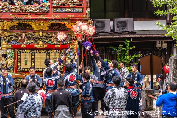 越中八尾曳山祭③（「おきんさ」の様子）
