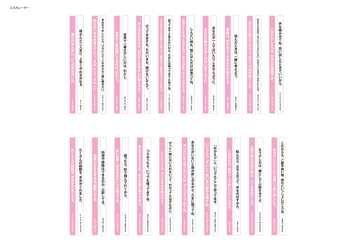 親からの「エール」と「ホンネ」のメッセージ