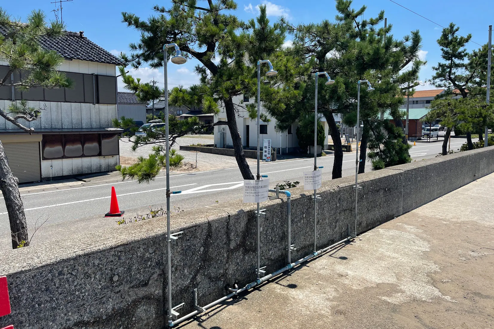 簡易シャワーの手作り感-0