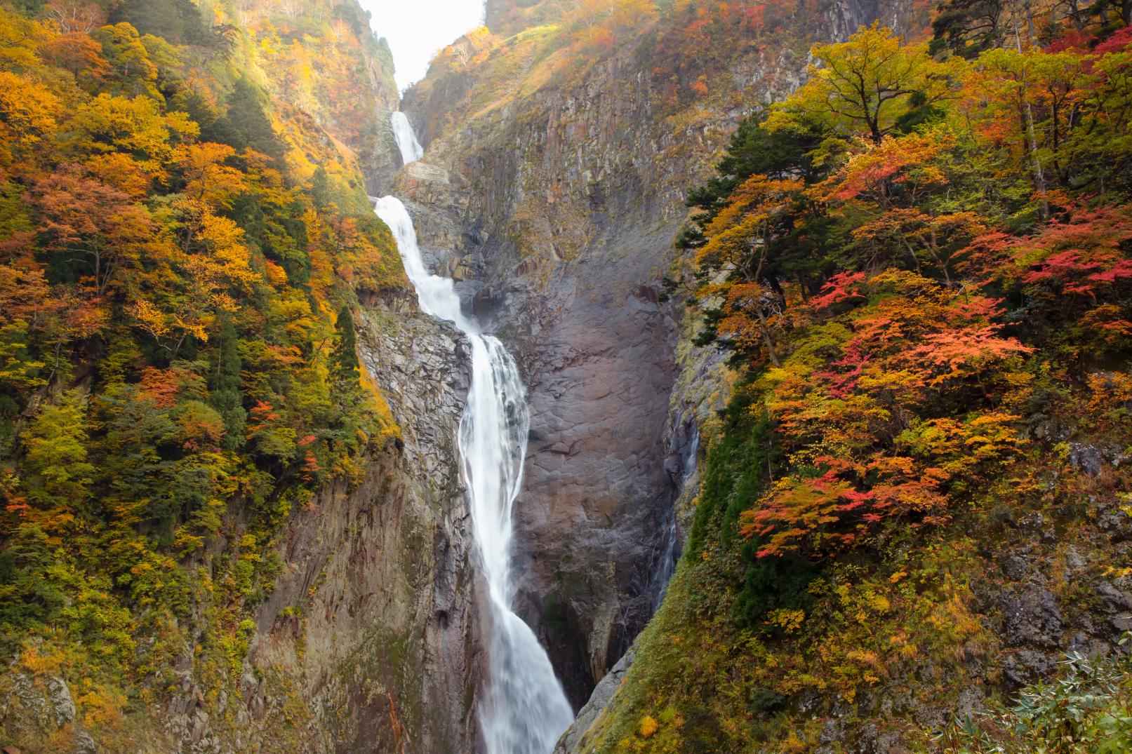 秋の風景②「称名滝（立山町）」-0