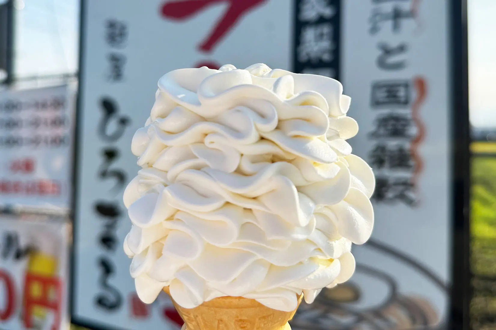 はなびらソフトクリームは芸術！-0