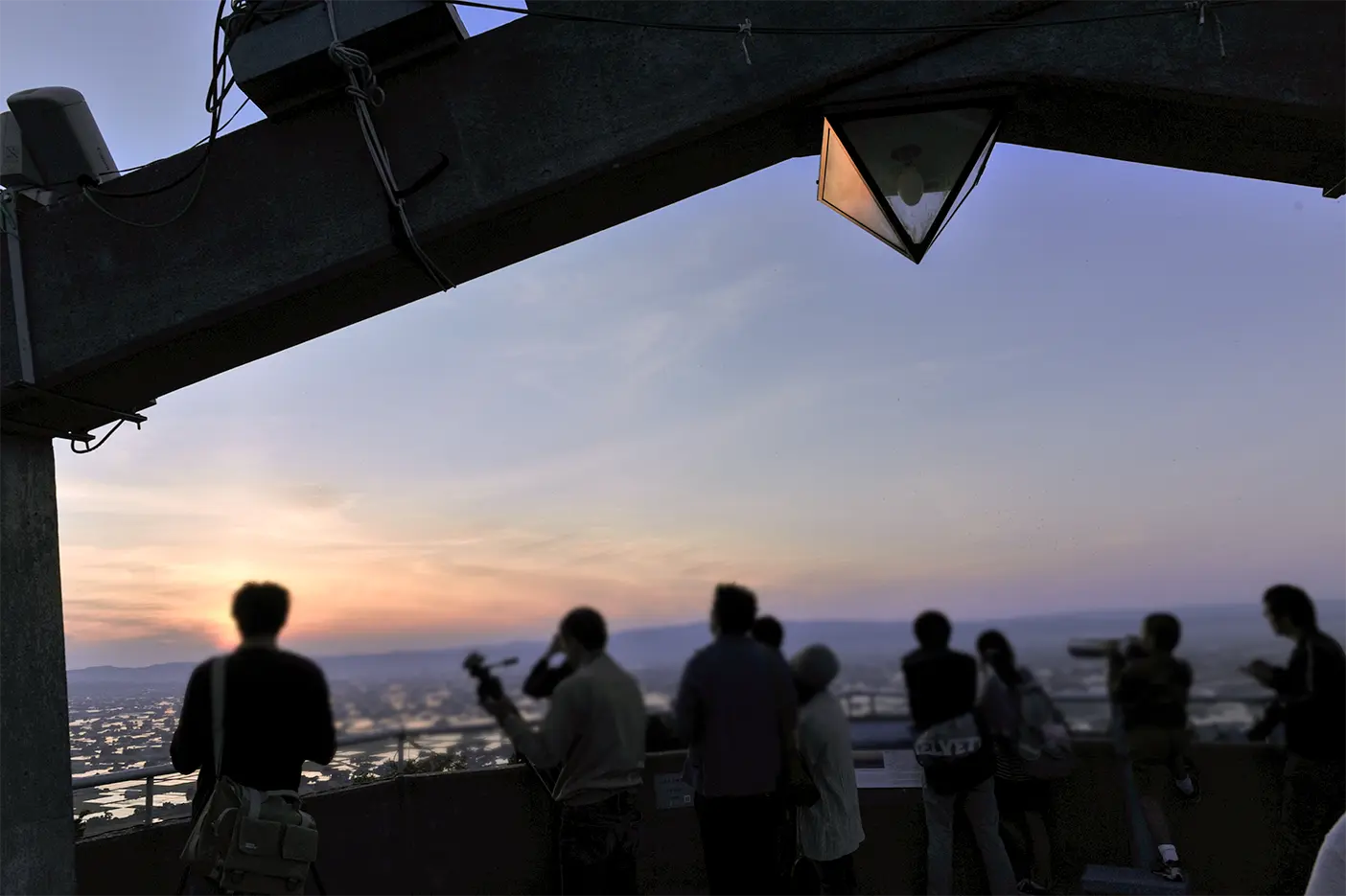 【散居村展望台・展望広場（砺波市）】 夕日スポット-1