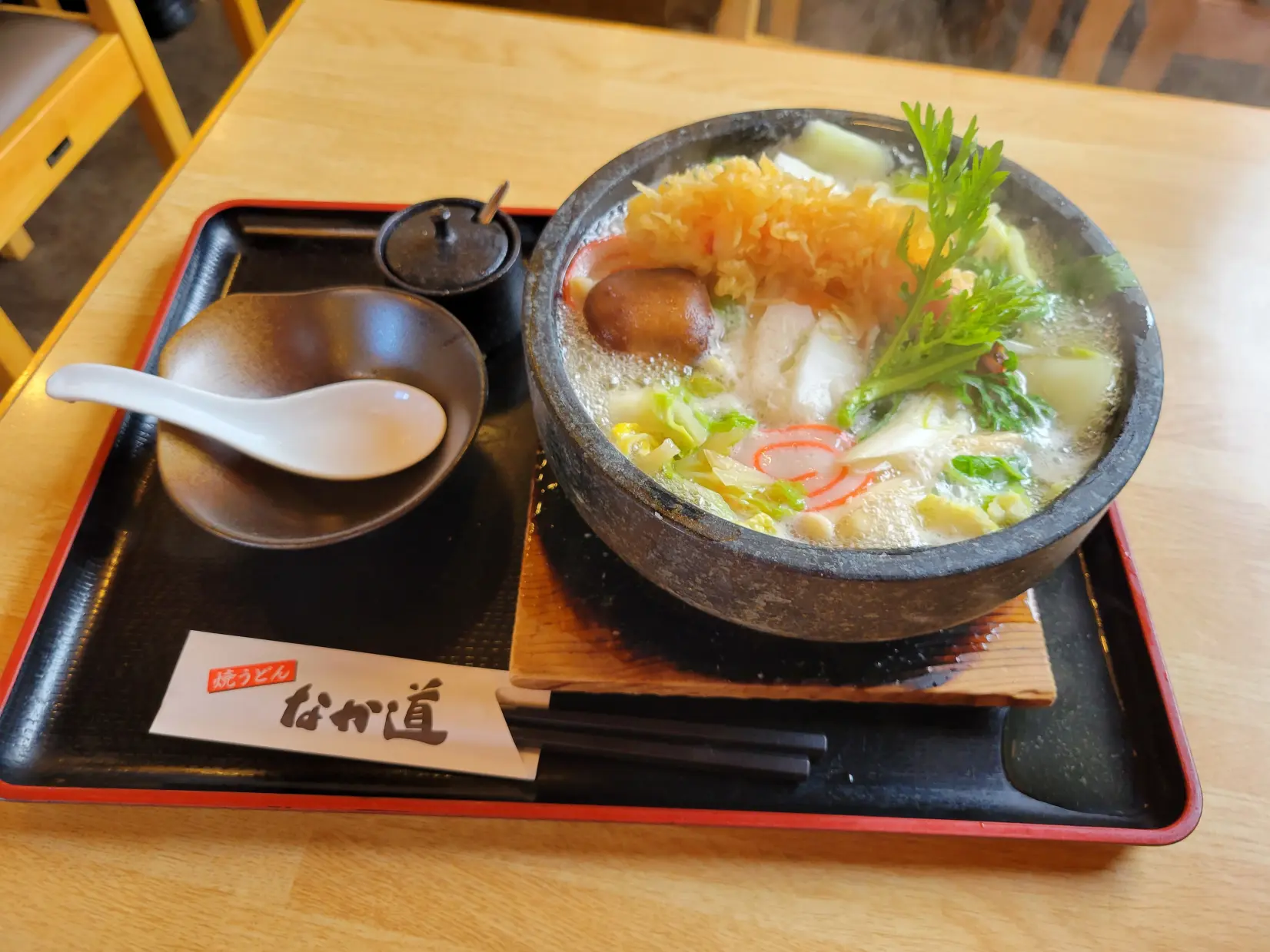 「なか道」焼かない八宝菜風餡かけ焼うどん【富山市】-5
