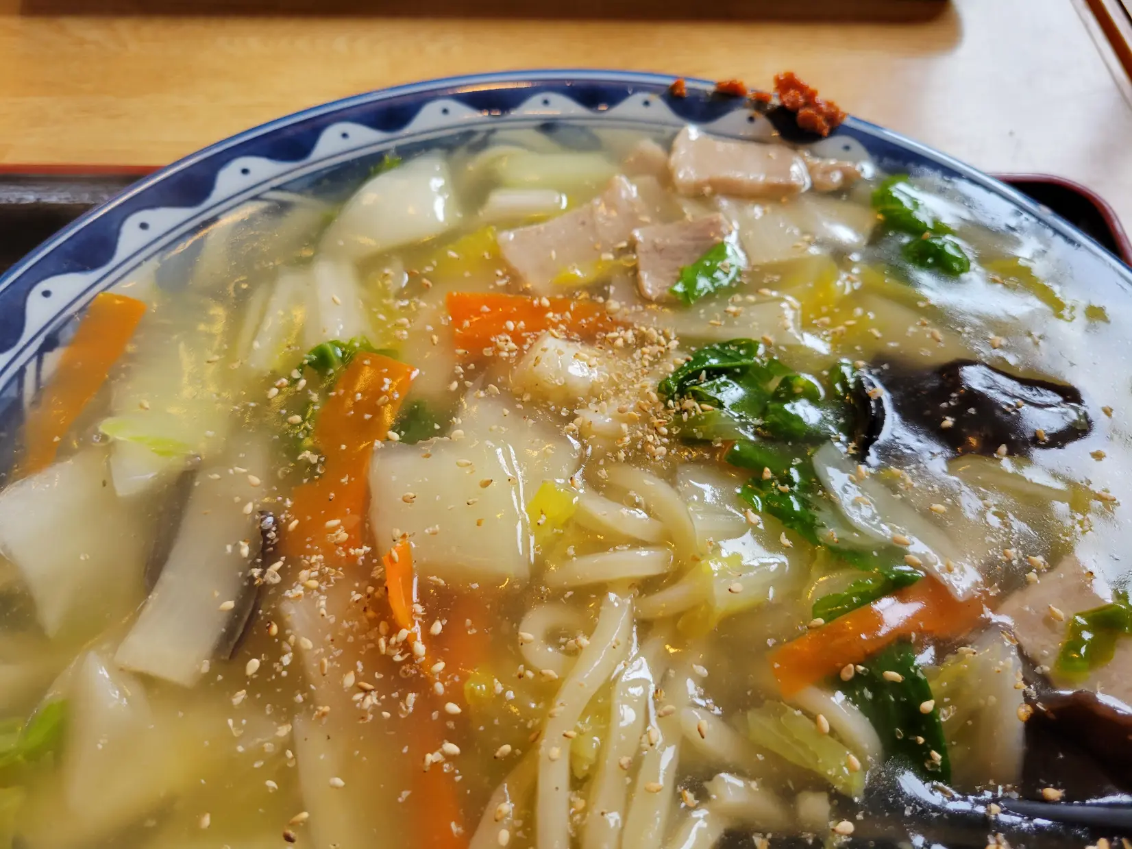 「なか道」焼かない八宝菜風餡かけ焼うどん【富山市】-1