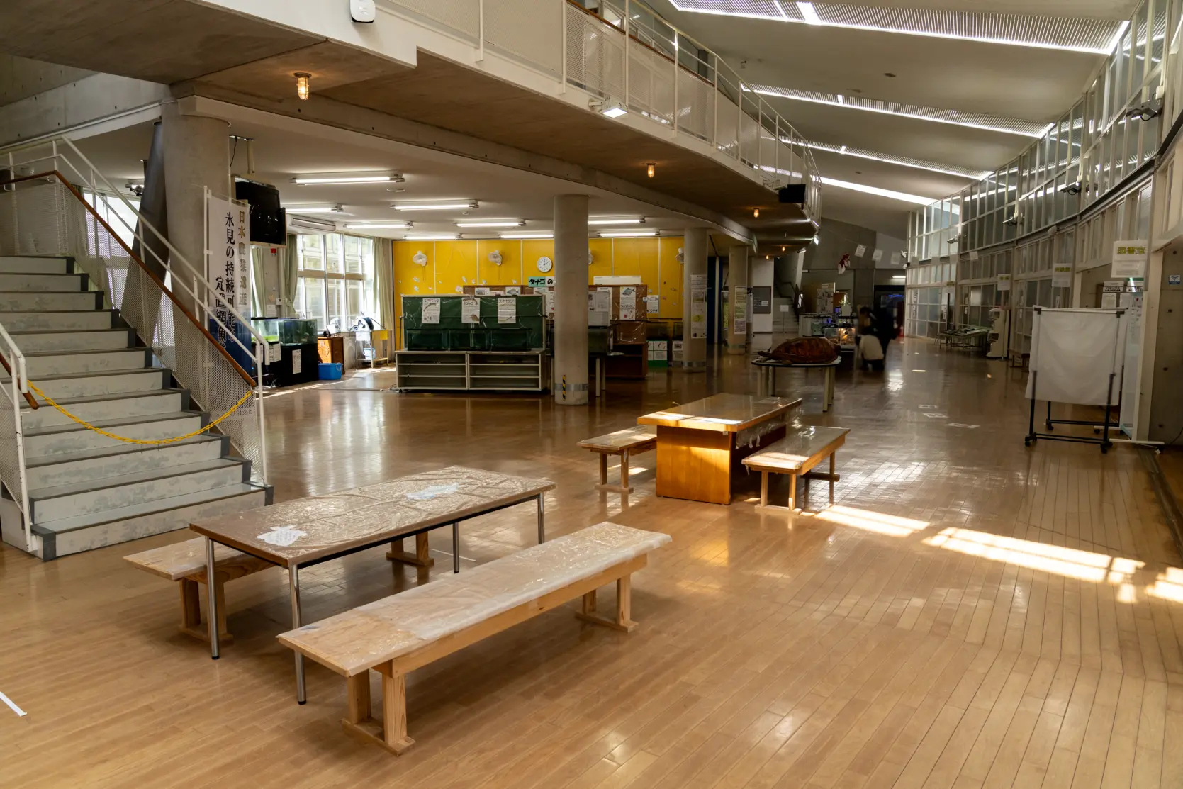 小学校を利用した館内-0