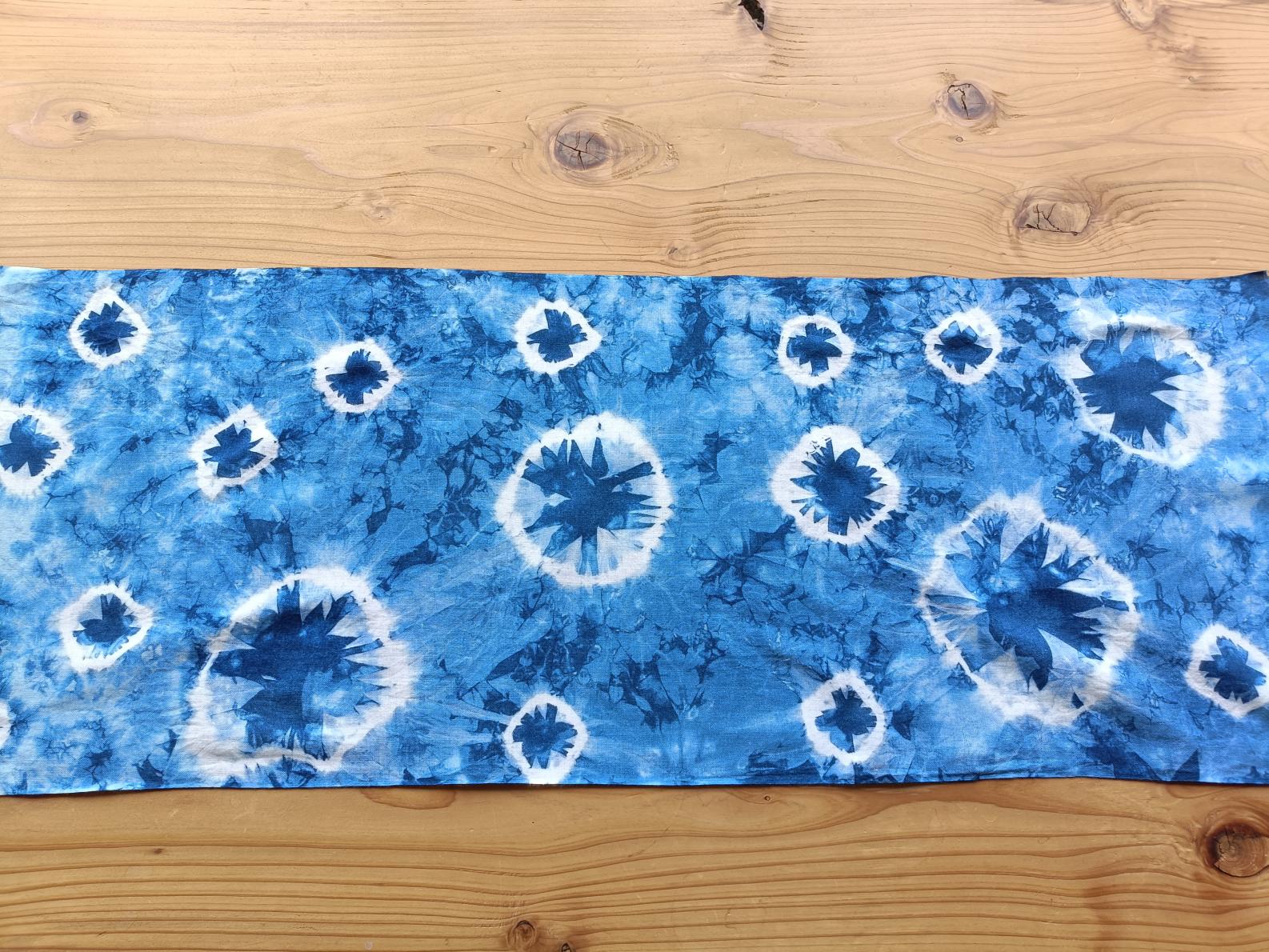 「里山ブルー」手ぬぐい完成-0