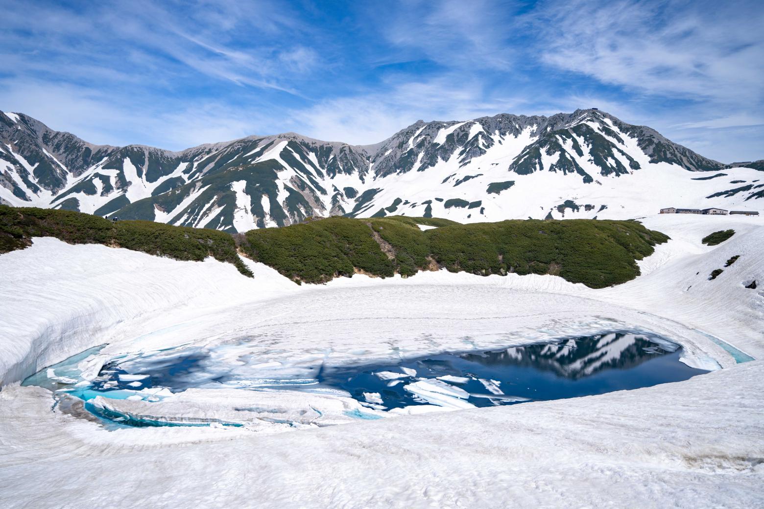 【6月の立山室堂】雪の大谷の後はこれ！みくりが池のドラゴンアイへ