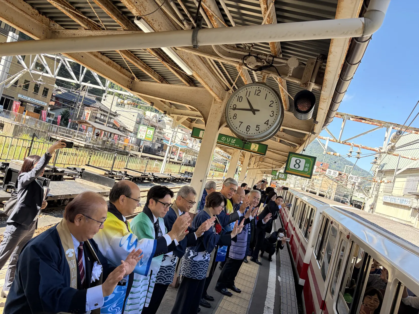 黒部峡谷鉄道全線運行及び黒部宇奈月キャニオンルート出発式を行いました！-2