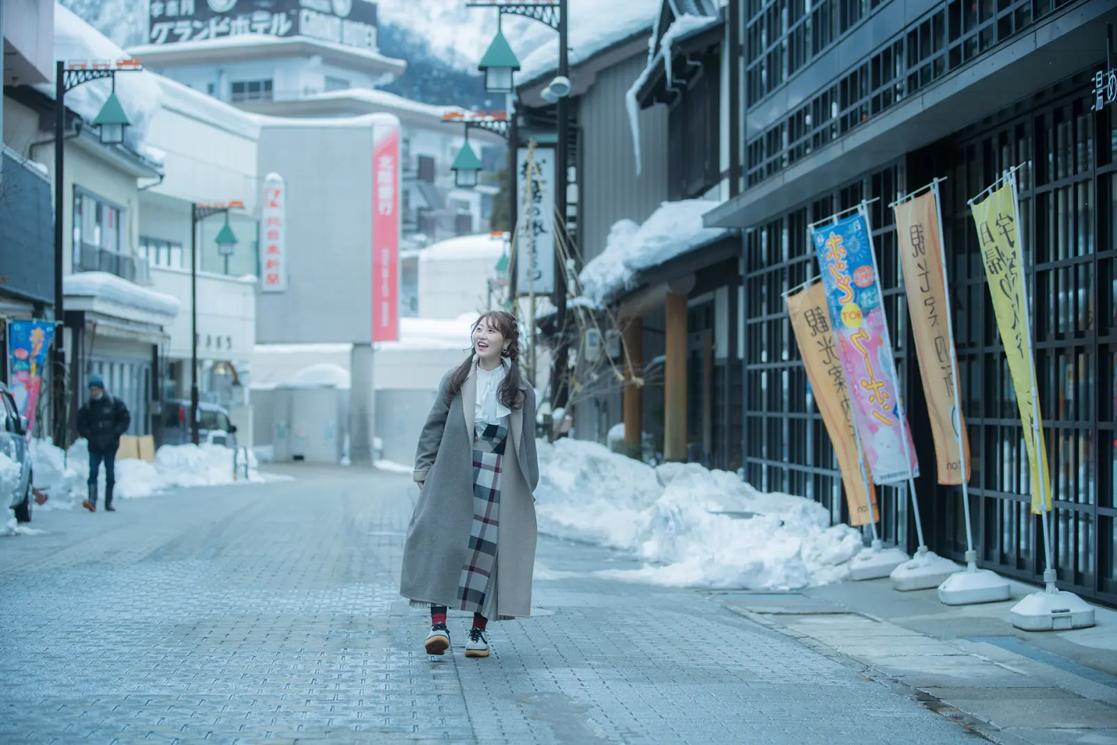 雪景色を眺めながら、美人の湯に浸かる（宇奈月温泉）-1