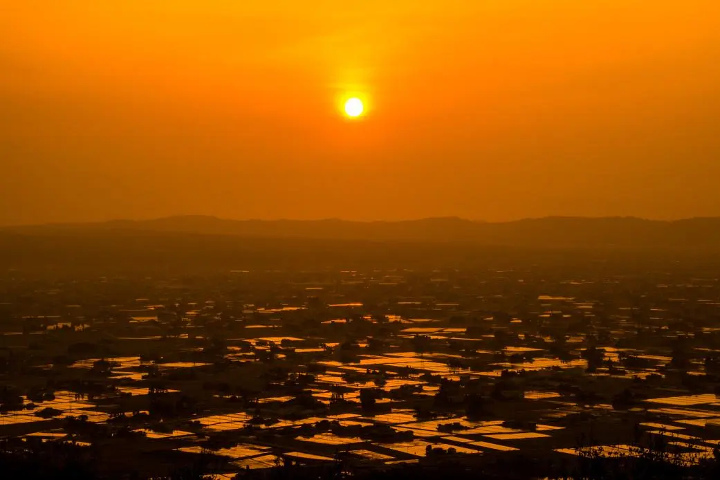 春季時夕陽落照下的美景-0