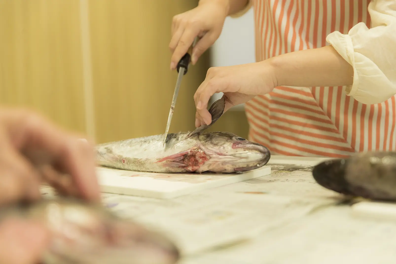 地元のお母さんたちから「タラ汁」作りを学ぶ-5