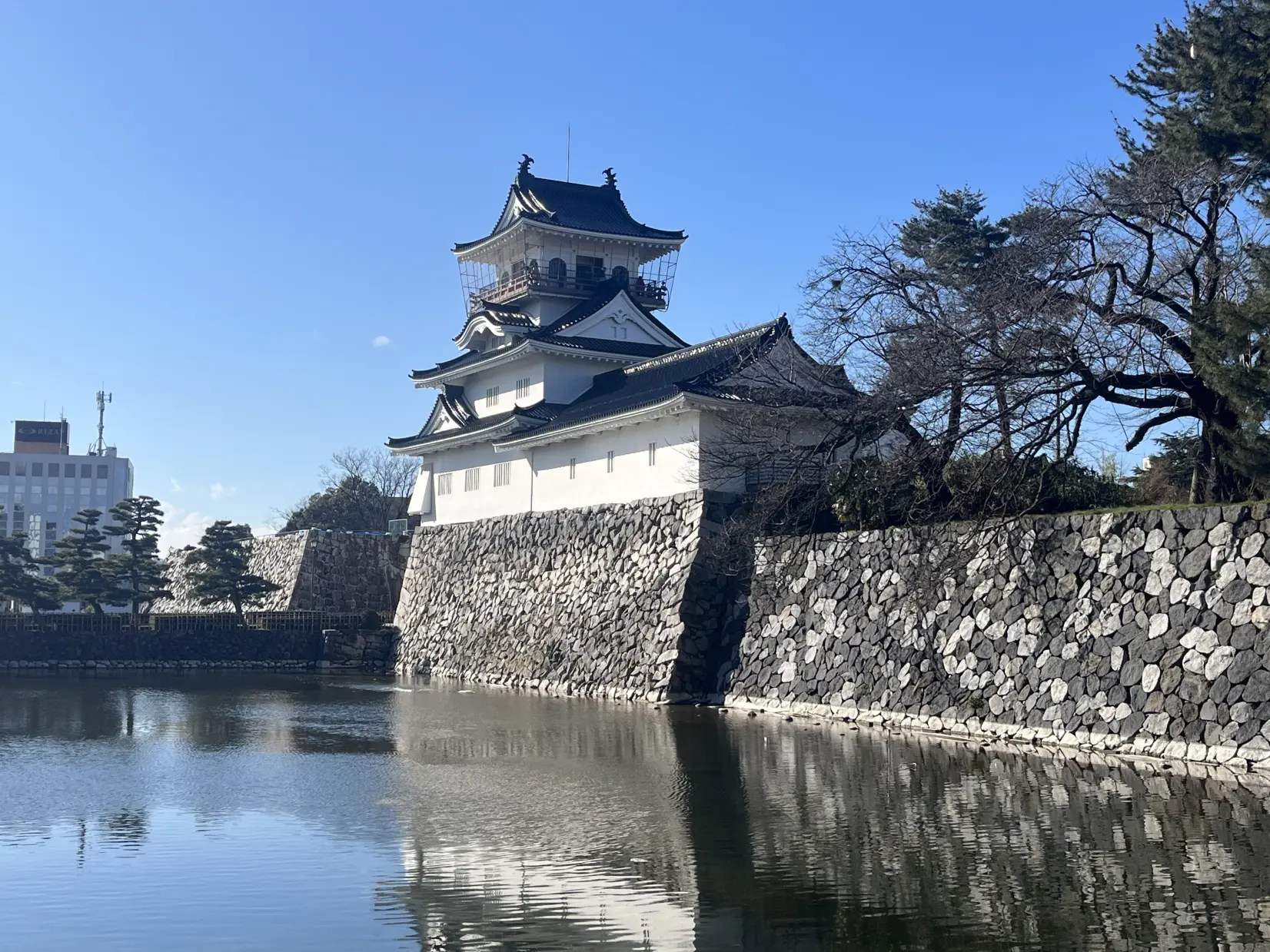 Enjoy the Contrast of Toyama Castle and the Snow-1