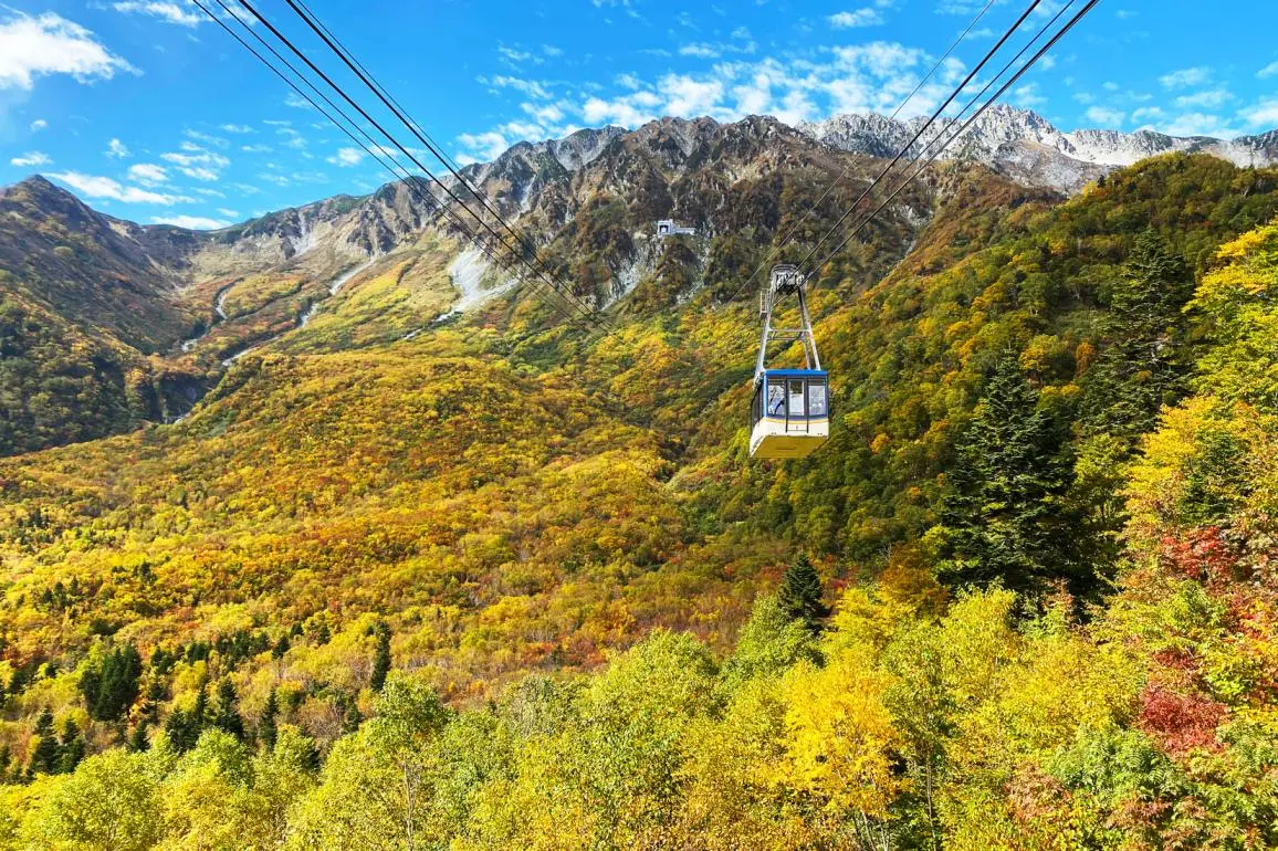 立山ロープウェイで谷をひとまたぎ　大観峰～黒部平へ-1