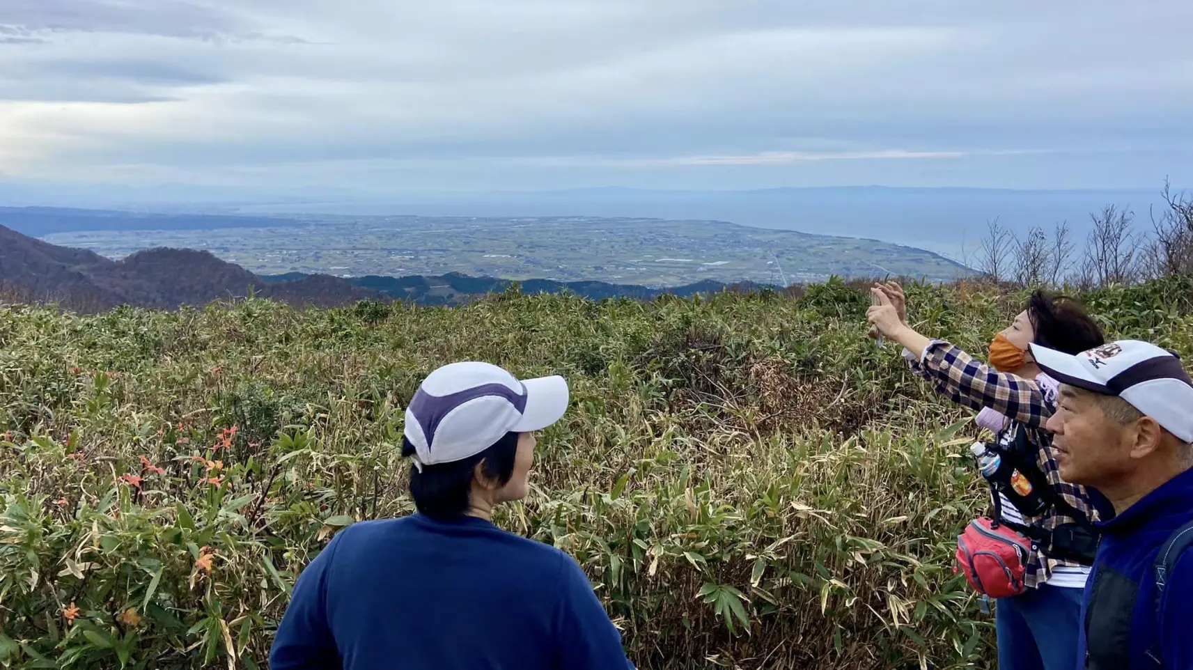 大鷲山山頂！黒部川扇状地を一望