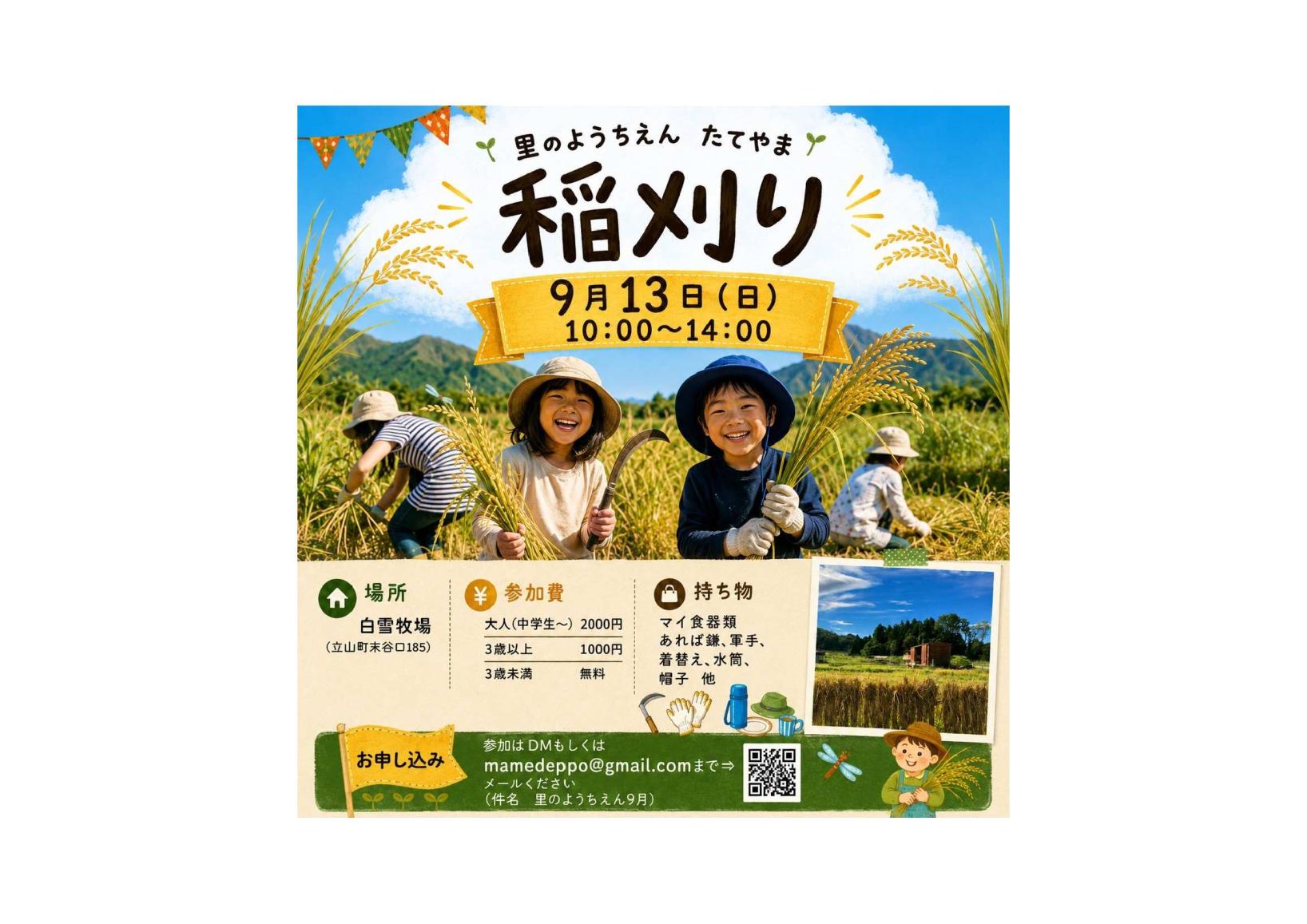 🌾里のようちえん　たてやま【稲刈り】-1