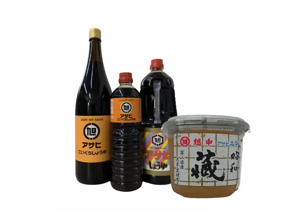 旭醤油味噌株式会社の醤油と味噌