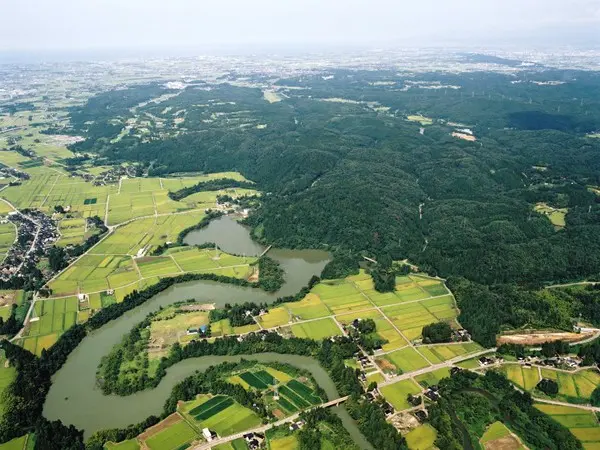 緑に包まれた増山城跡