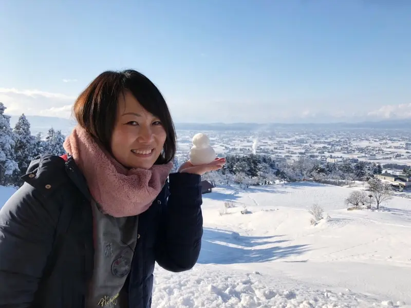 2月の晴れた日、閑乗寺公園にて