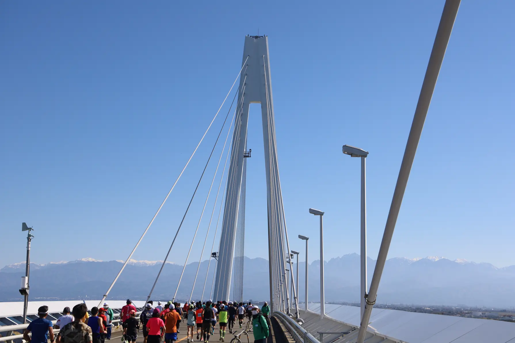 絶景を誇る新湊大橋