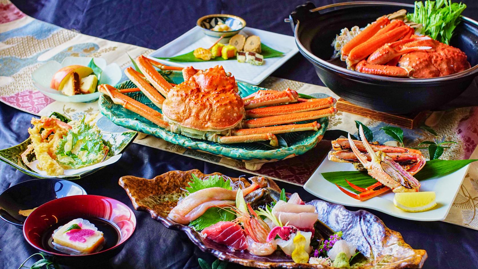 本ずわい蟹会席（蟹2杯付料理例）